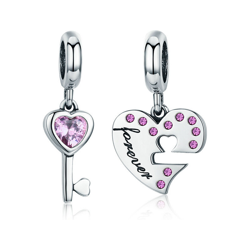 Emporial strieborný prívesok 2v1 Kľúč k môjmu srdcu 24464392