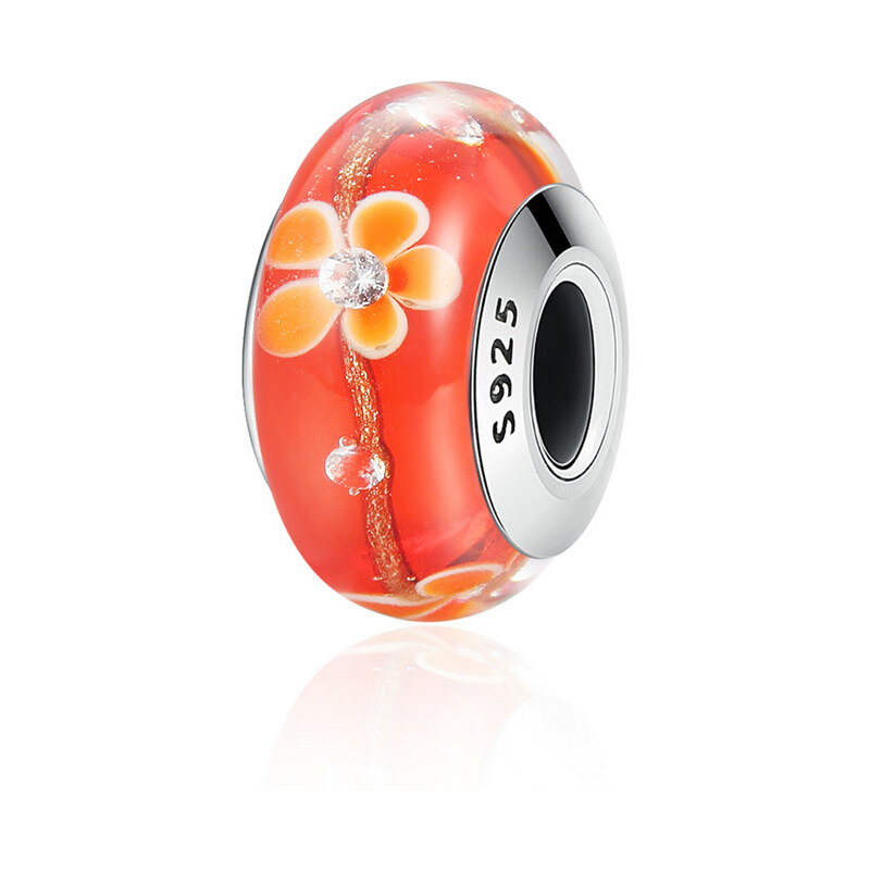 Emporial Royal Fashion prívesok Oranžové sklo Muráno 41696273