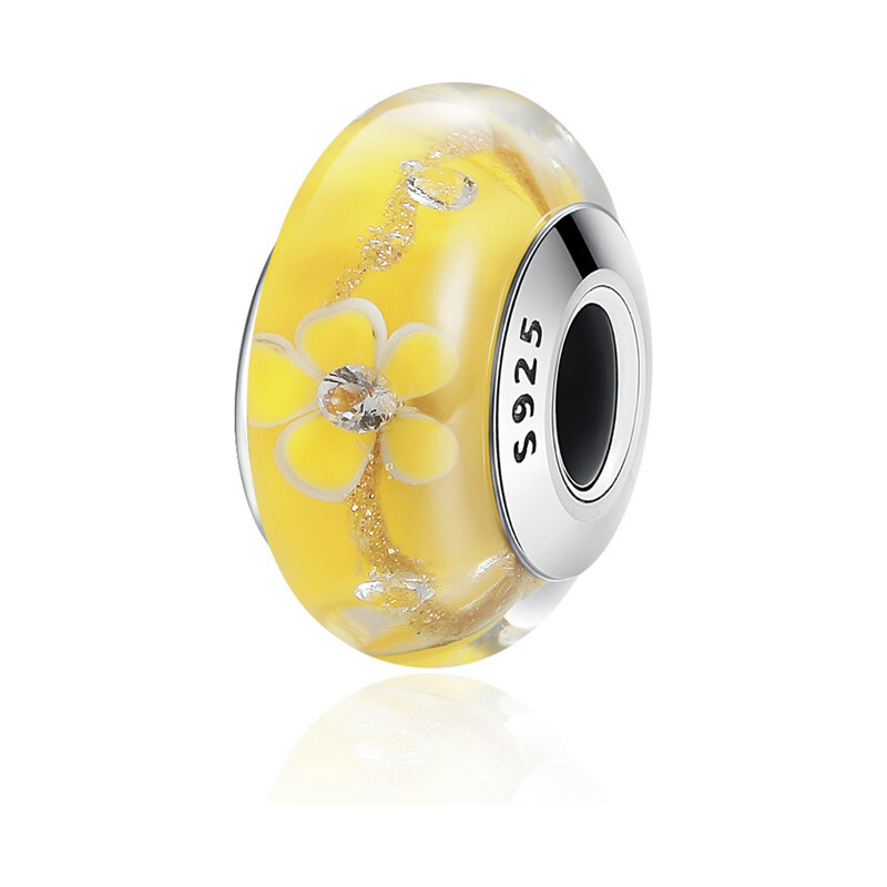 Emporial Royal Fashion prívesok Žlté sklo Muráno 41561798