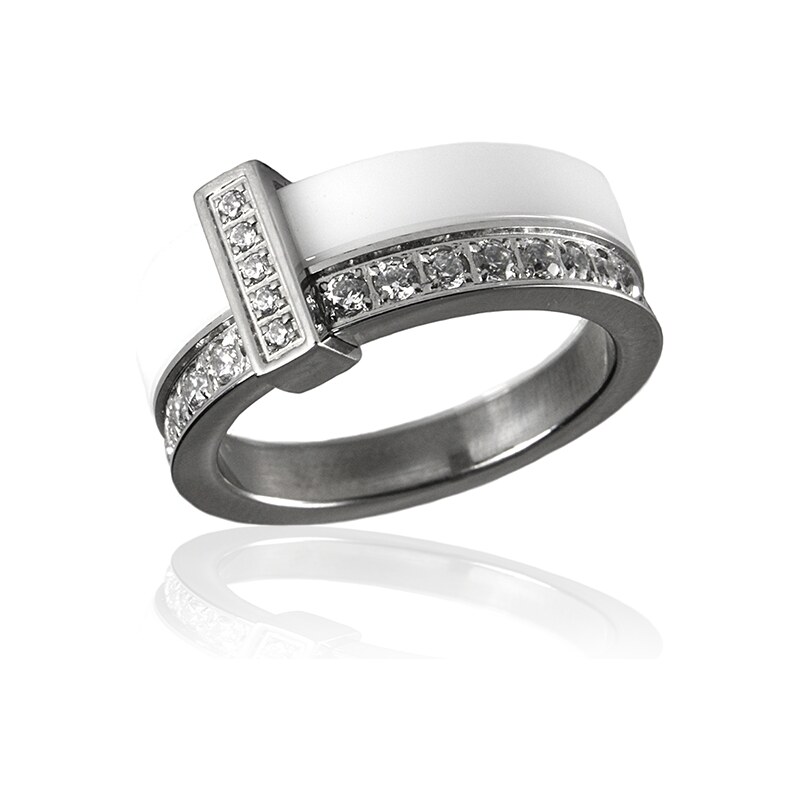 BEMI Design Dámsky keramický prsteň so zirkónmi S298190 20962776