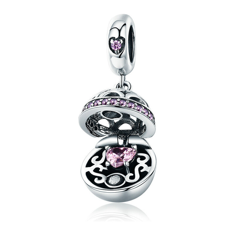 Empořial strieborný prívesok Ružové prekvapenie 24464483
