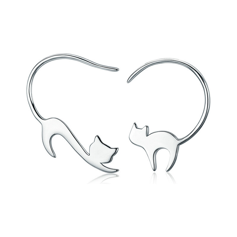 Emporial strieborné náušnice Mačičky SCE073 28220204