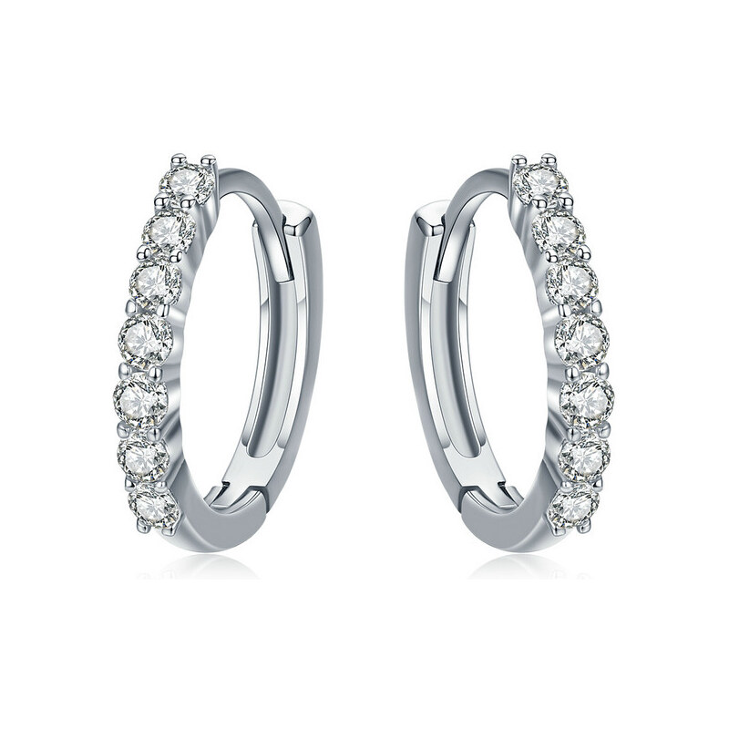 Emporial strieborné náušnice Trblietavé krúžky SCE3511H 28183413