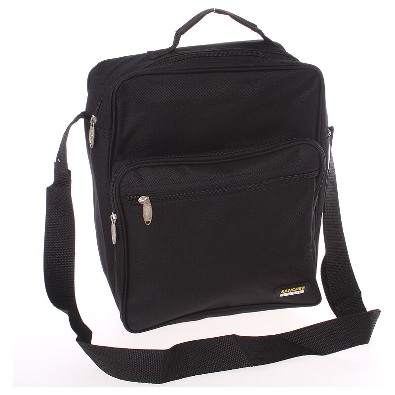 Pánska látková taška cez plece čierna s uchom - Sanchez Torba čierna 56863984
