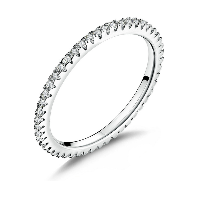 Emporial strieborný prsteň Trblietavá línia 29091581