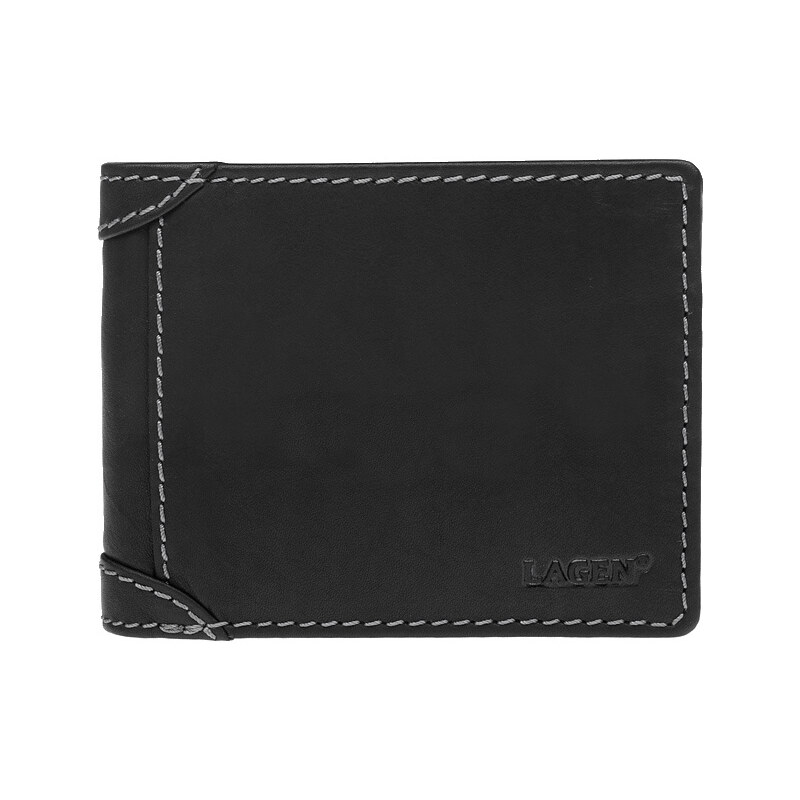 Lagen Pánska kožená peňaženka 2511462 čierna 35335557