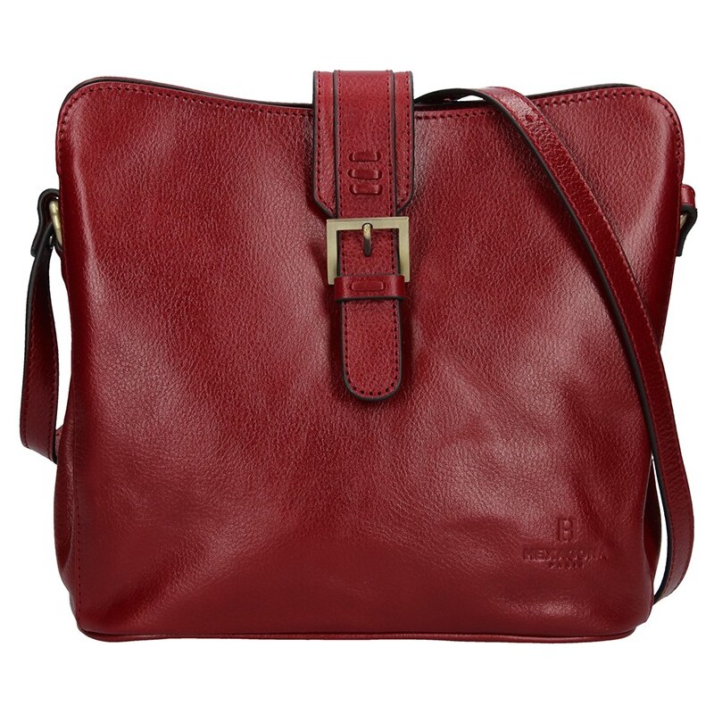 Kožená dámska crossbody kabelka Hexagona 111960 - vínová 48228094