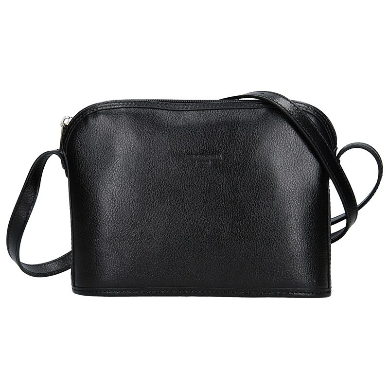 Kožená dámska crossbody kabelka Hexagona 111747 - čierna 48228095