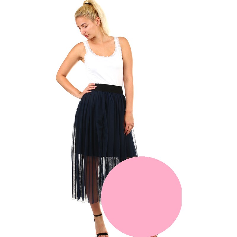 Glara Dámska tylová dlhá sukňa 48201985