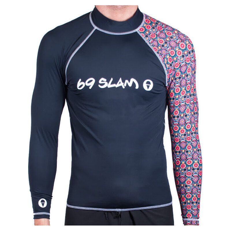 Pánske tričko 69SLAM flower skulls long 66890422