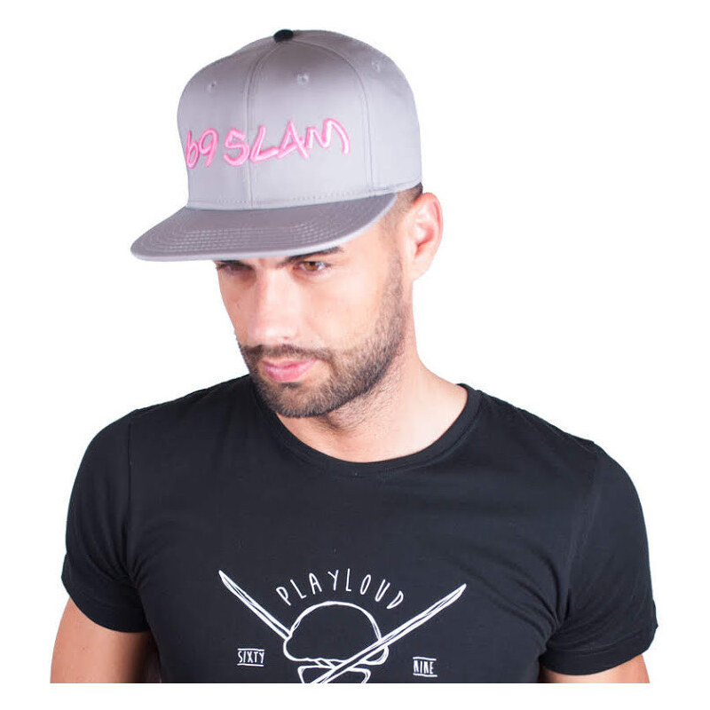 Šiltovka 69SLAM logo - JP sivá uni 34409583