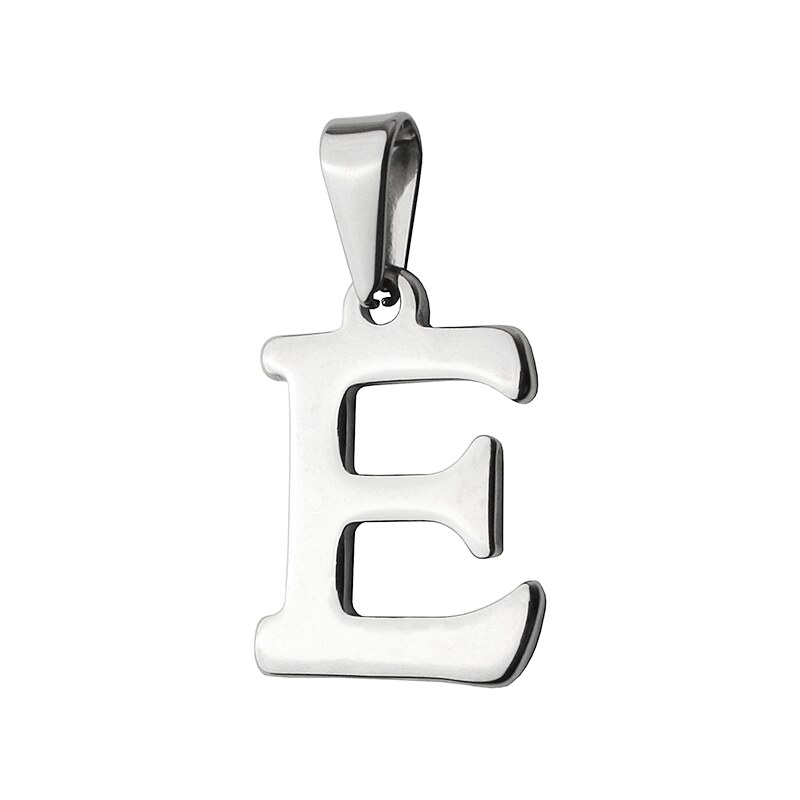 BM Jewellery Prívesok písmeno E z chirurgickej ocele S400015 20962787