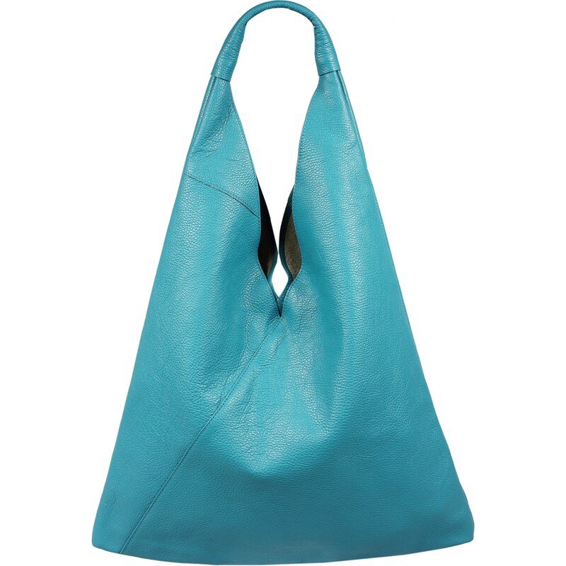 Modrá kožená talianska kabelka Alma Turchese NovaKabelka.sk 5681145