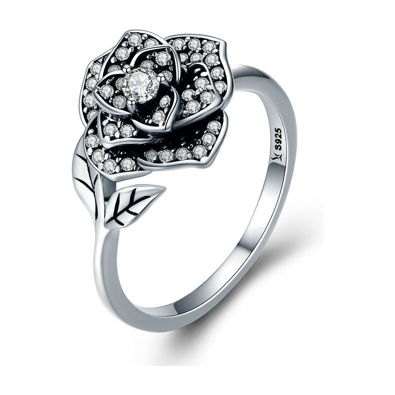 Emporial strieborný prsteň Krásna ruža 29017642