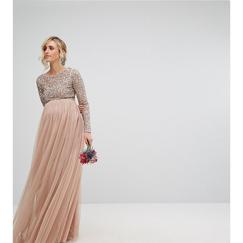 Maya maternity maxi dress with delicate sequin and tulle 2024 skirt