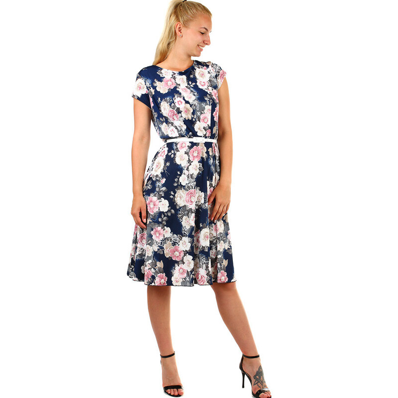 Glara Dámske letné retro šaty s kvetinami 67383790