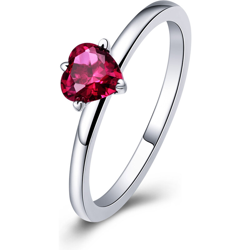 Emporial strieborný prsteň Čerešnovo červený poklad 31337433