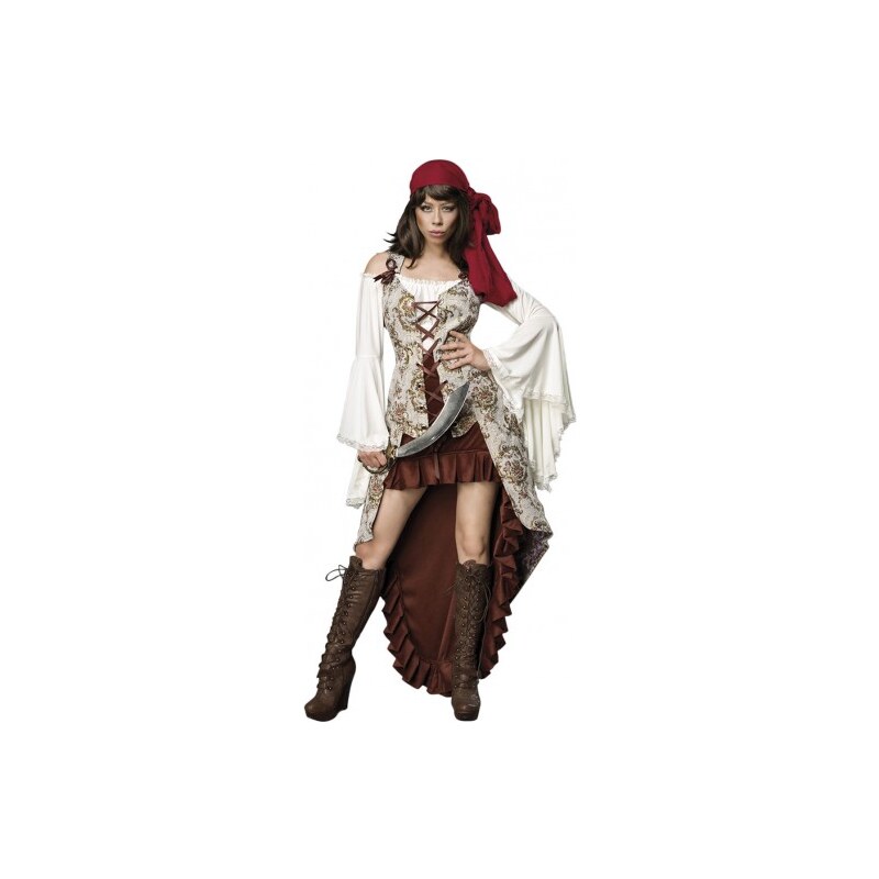 Kompletný romantický kostým pirátkska nevesta Mask Paradise 80103