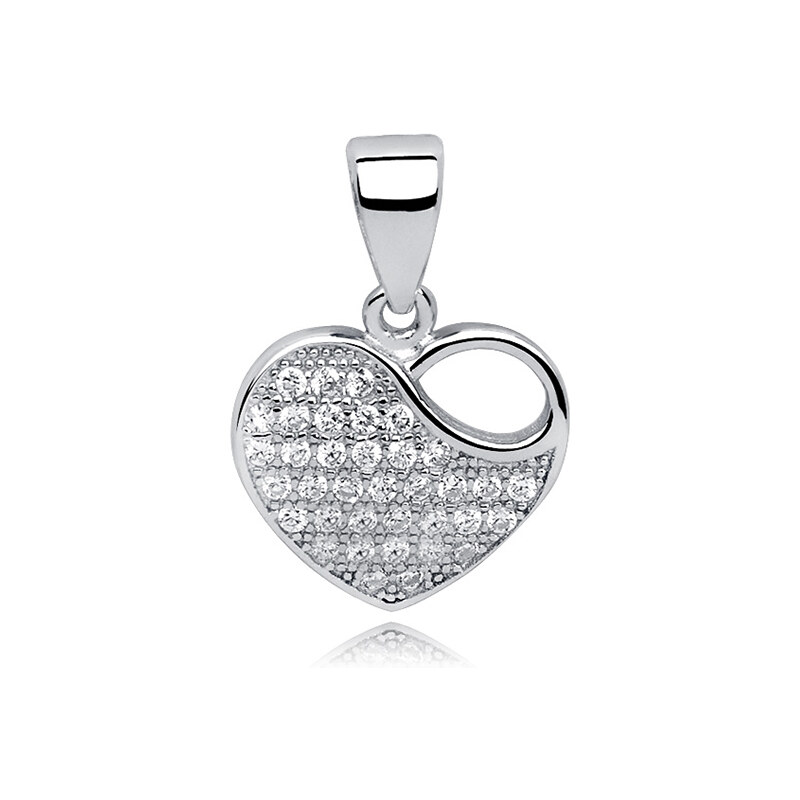 Olivie Strieborný prívesok SRDCE so zirkónmi 1603 14270917
