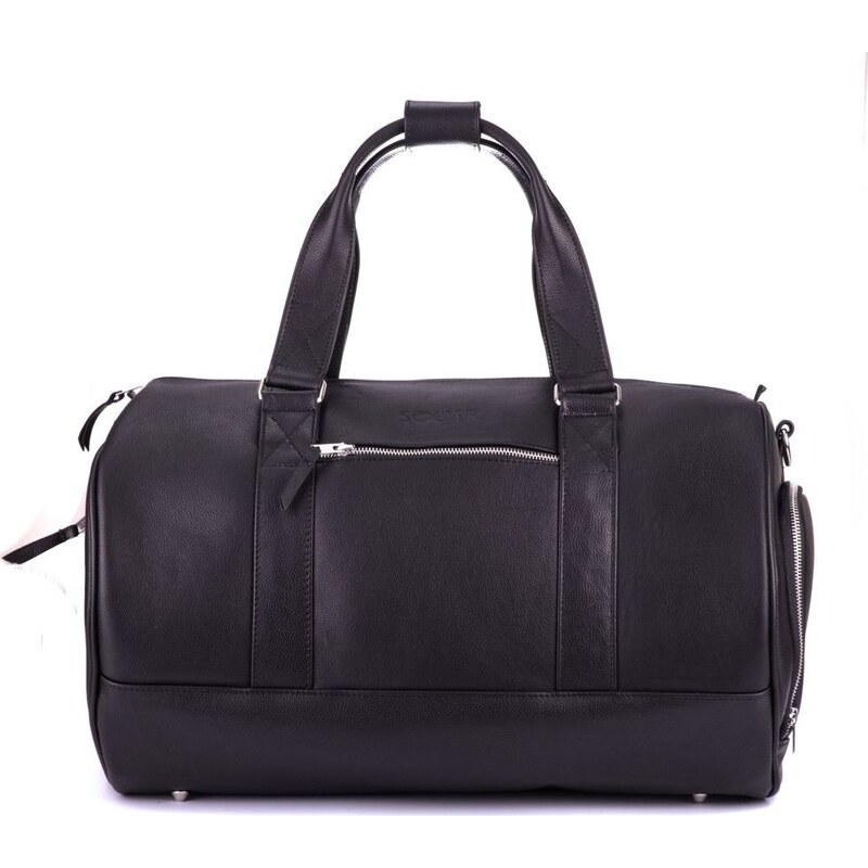 LUXUSNÁ KOŽENÁ TAŠKA SOLIER SL19 BLACK 6006514