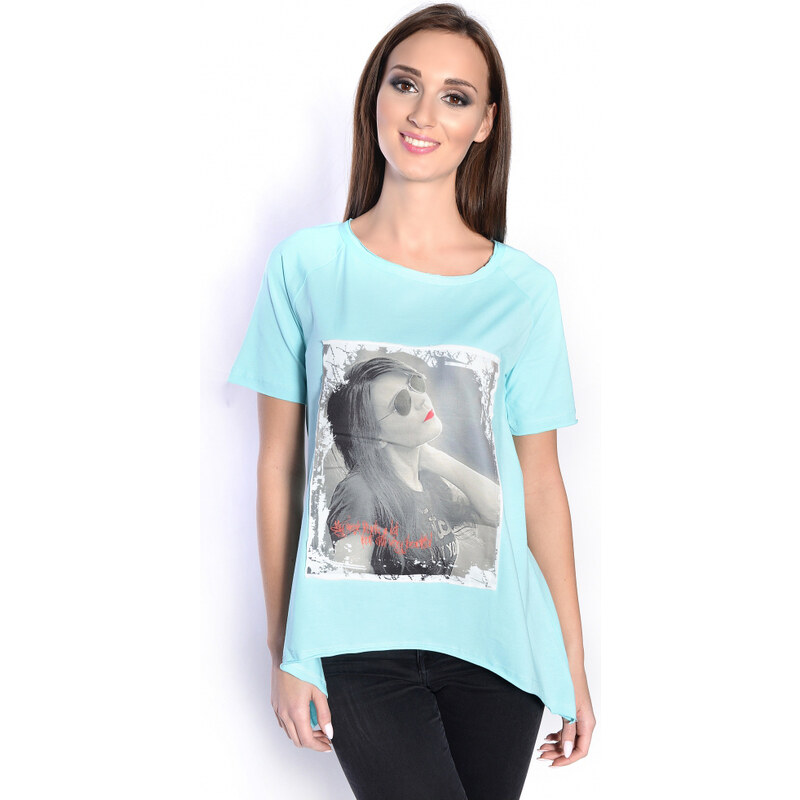 OXYD Mätová blúzka/tričko s potlačou fotky ženy OX2570