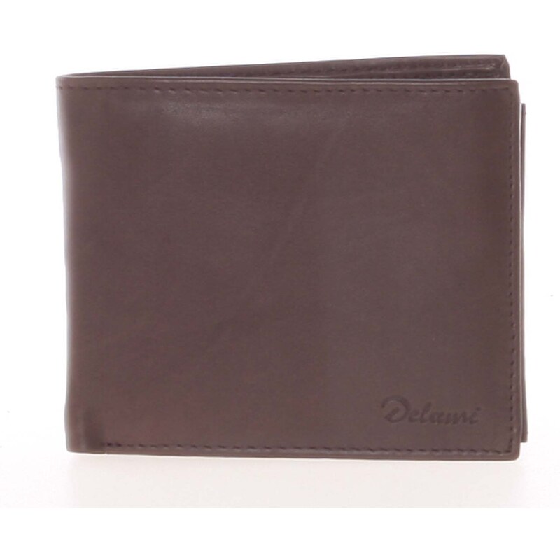 Pánska kožená peňaženka hnedá - Delami Five hnedá 6322712