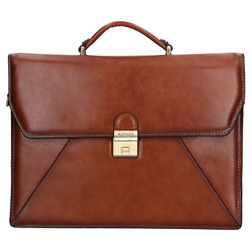 Pánska kožená aktovka Katana Monaco - hnedá 24509370