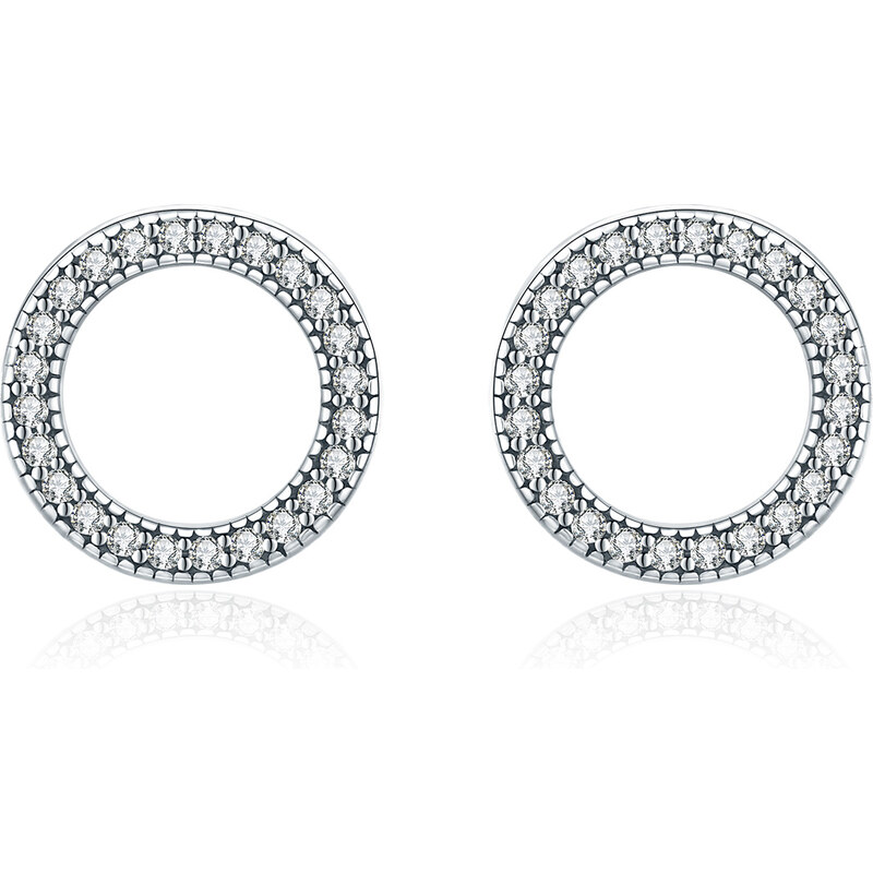 Emporial strieborné náušnice Trblietavá elegancia SCE417 28183411