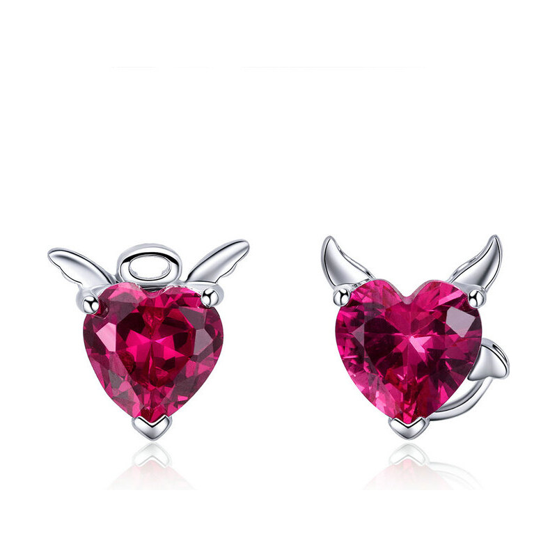 Emporial strieborné kôstkové náušnice Anjel a Diabol SCE414 27937053