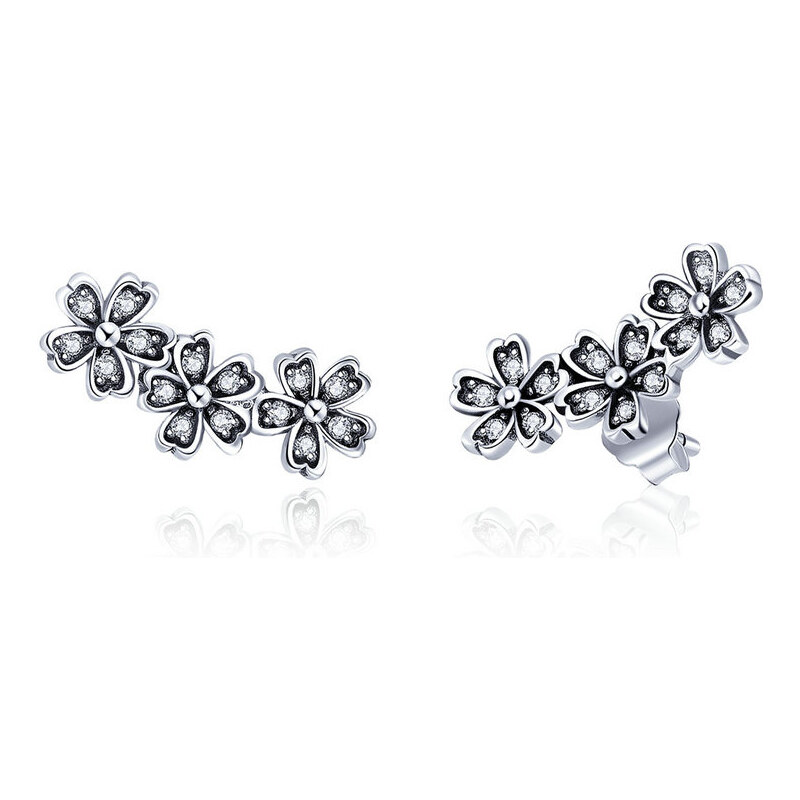 Emporial strieboné náušnice Oslnivé prvosienky SCE419 28183255