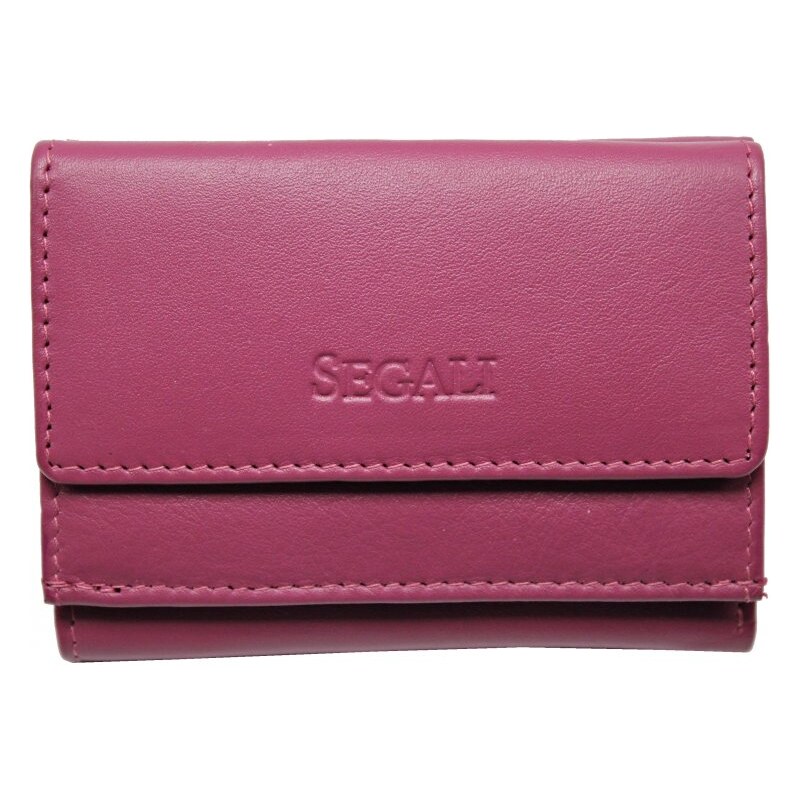 SEGALI Dámska malá kožená peňaženka SG-21756 fialová 6278465