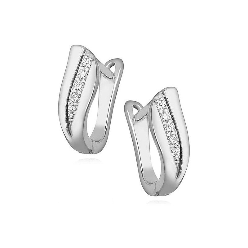 Olivie Strieborné náušnice so zirkónmi 1,1 cm 0758 14270570