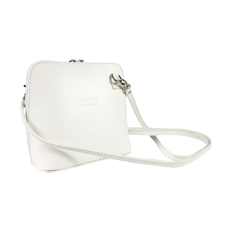 Biela kožená talianska crossbody kabelka Grana Bianca NovaKabelka.sk 6363601