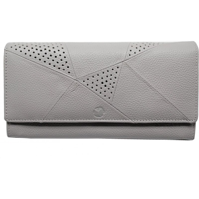 SEGALI Dámska kožená peňaženka 210025 sivá 48635869