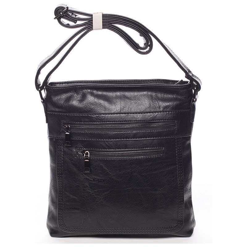 ROMINA & CO. BAGS Moderná strednej crossbody kabelka čierna - Delami 6432962