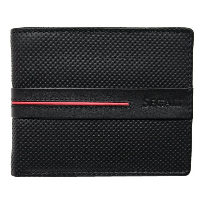 SEGALI Pánska kožená peňaženka 22782 čierno červená 46835389
