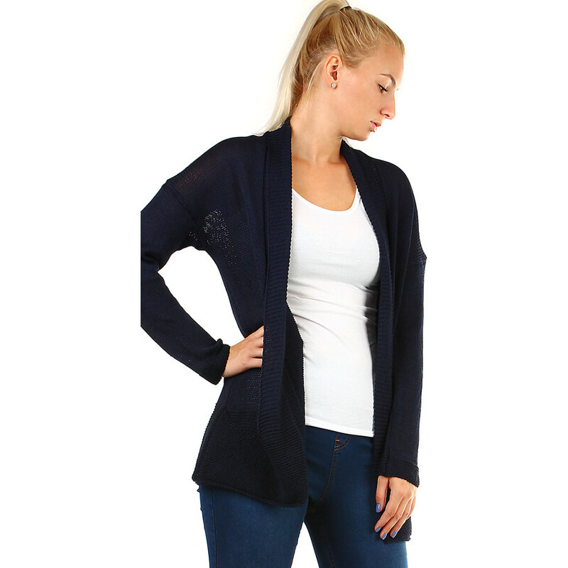 Glara Pletený kardigán s vreckami 8396839