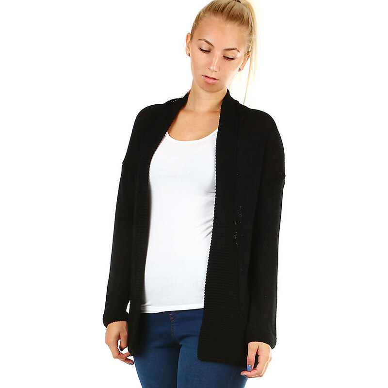 Glara Pletený kardigán s vreckami 8396841