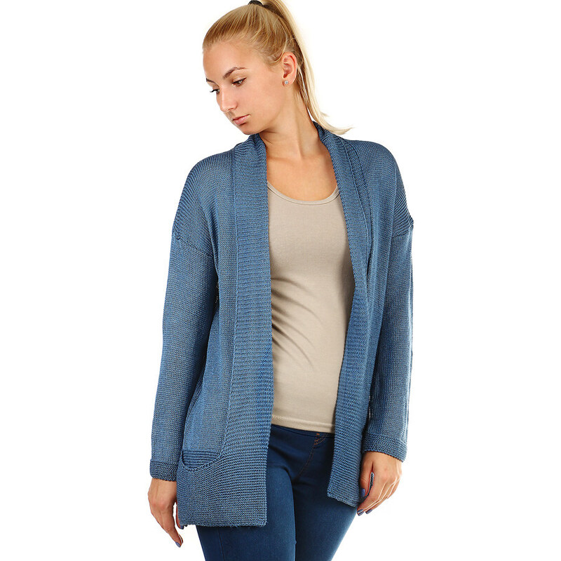 Glara Pletený kardigán s vreckami 35131828