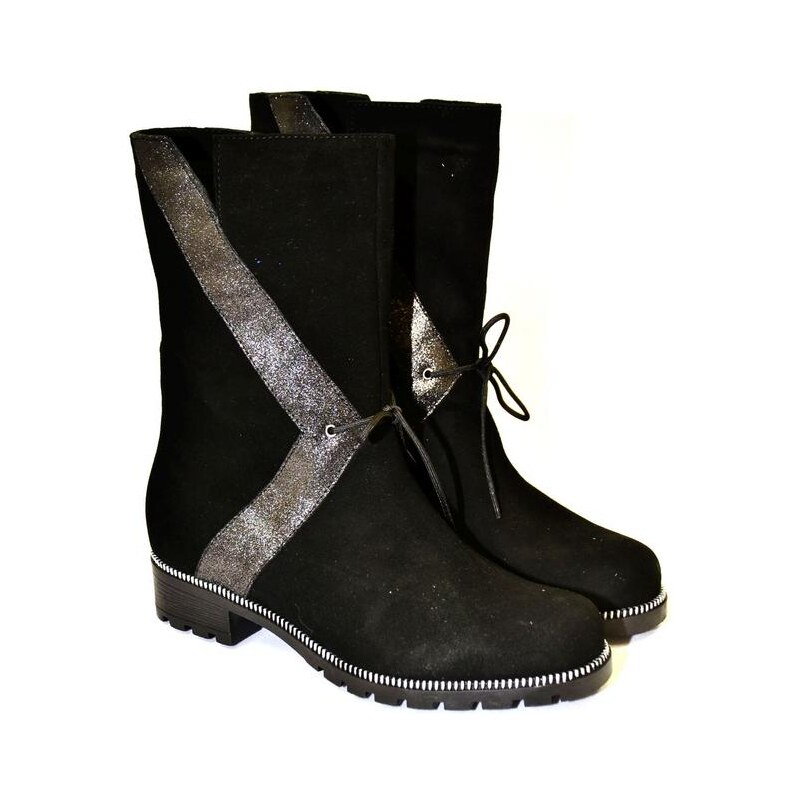 OLEKSY Dámske čierne čižmy BECKY 4358122