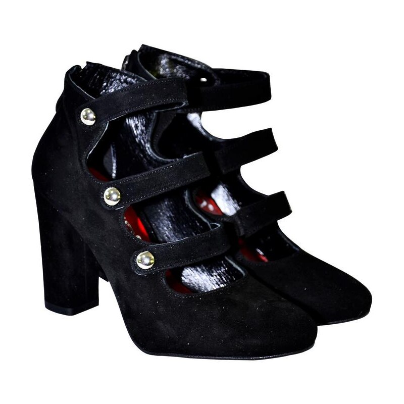 KARINO DÁMSKE ČIERNE SEMIŠOVÉ TOPÁNKY VALERY 8568118