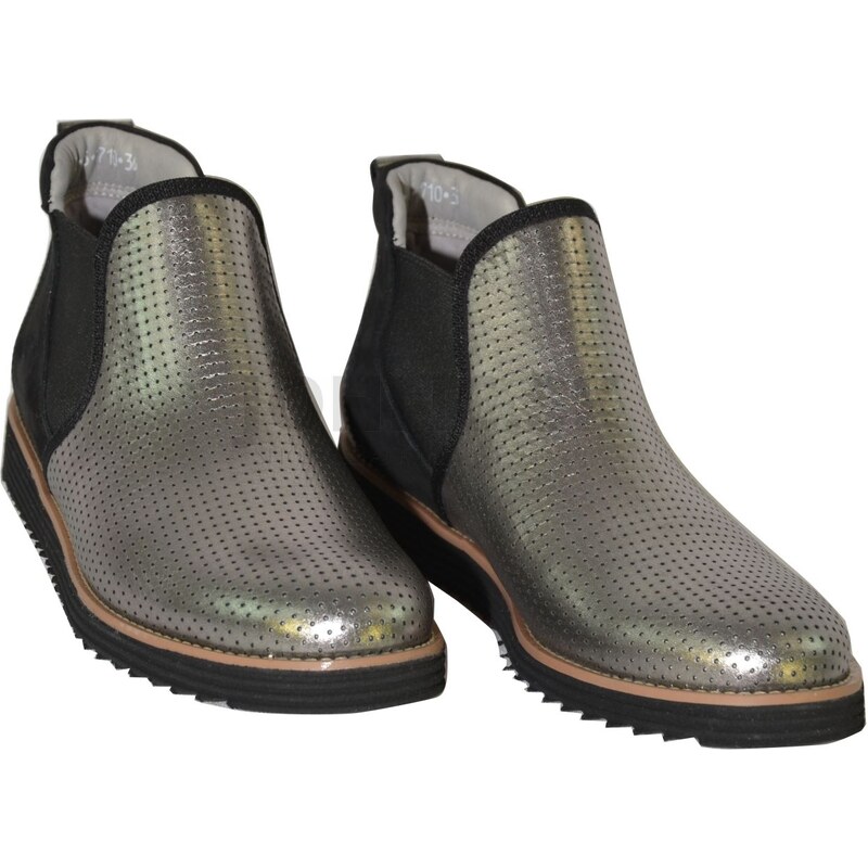 KARINO DÁMSKE STRIEBORNÉ ČLENKOVÉ ČIŽMY FLORIS 4359512