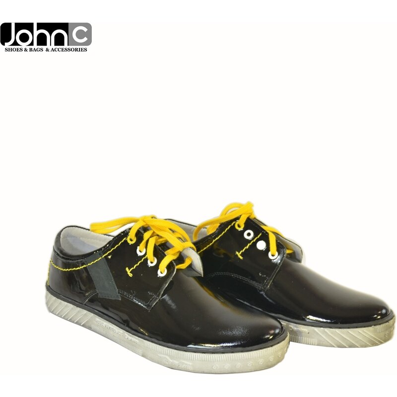 I-GUANA PÁNSKE ČIERNE LAKOVANÉ POLTOPÁNKY ORLAND 8584359