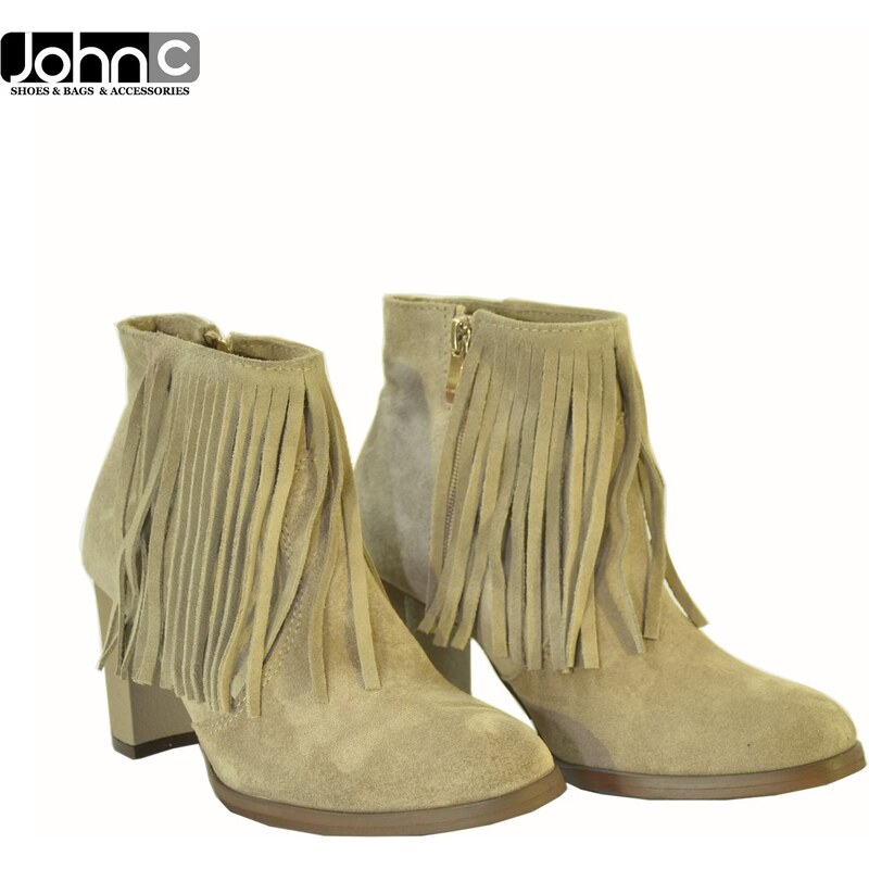 ALEX DÁMSKE BÉŽOVÉ ČLENKOVÉ ČIŽMY ROSEALIN 4359990