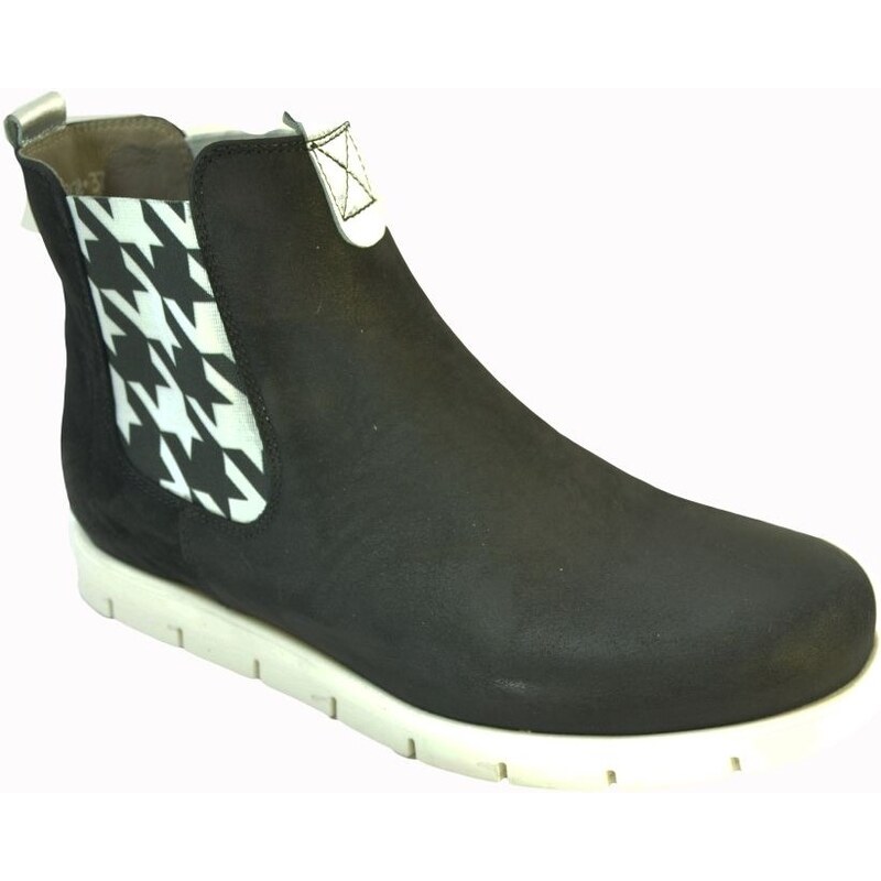 KARINO DÁMSKE ČIERNE KOŽENÉ ČLENKOVÉ JARNÉ ČIŽMY ADRIANA 4360179