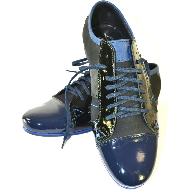 BASSO LAVAGIO PÁNSKE ČIERNO/MODRÉ POLTOPÁNKY KARL 8567675