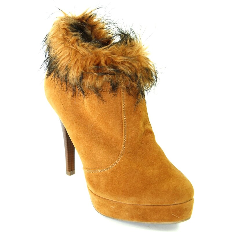 JOHN-C DÁMSKE ORANŽOVO/HNEDÉ ČLENKOVÉ ČIŽMY FURY 9841295