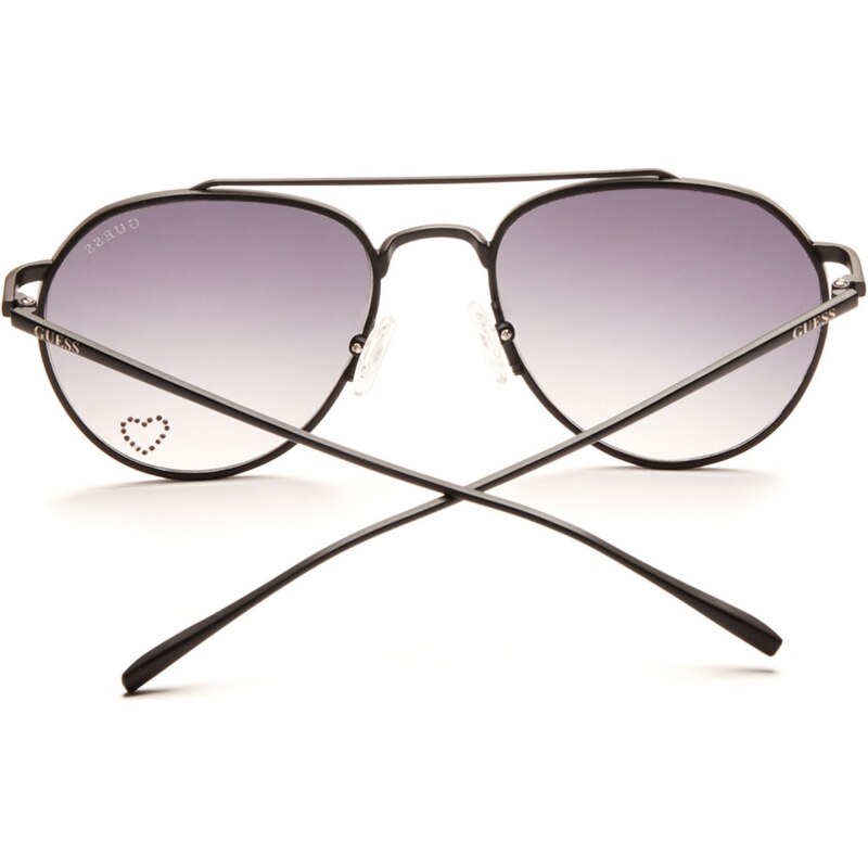 GUESS okuliare Round Metal Aviator Sunglasses čierne, 11119