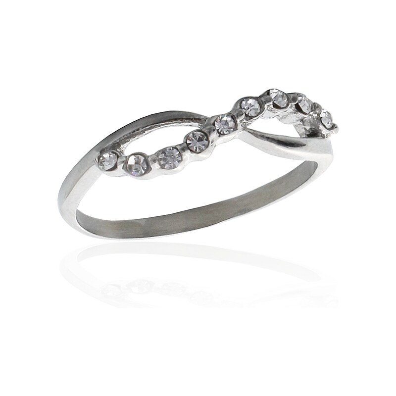 BM Jewellery Dámsky prsteň nekonečno sa zirkónmi S519080 10400150