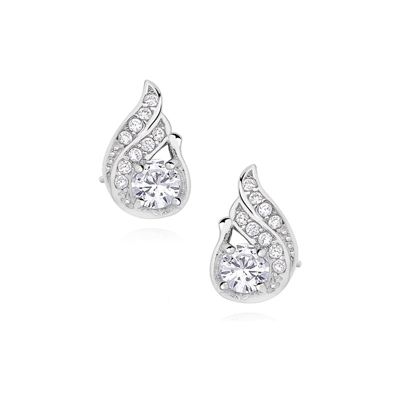 Olivie Strieborné náušnice s čírym zirkónom 1659 14270957